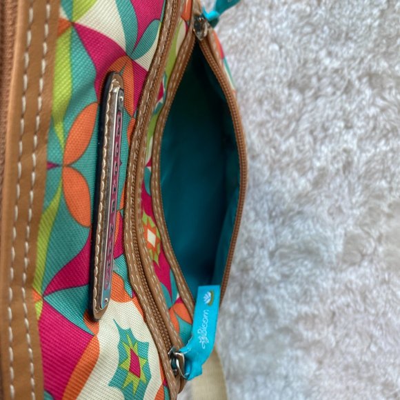 Lily Bloom Mandala Geometric Print Crossbody Multiple Pocket Purse Bag - Picture 14 of 14